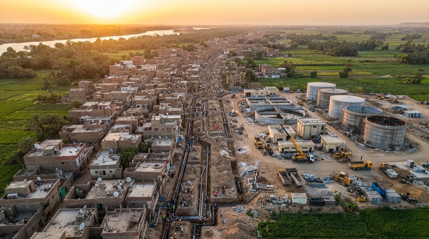 Aerial view Egyptian village ove… 202607141306