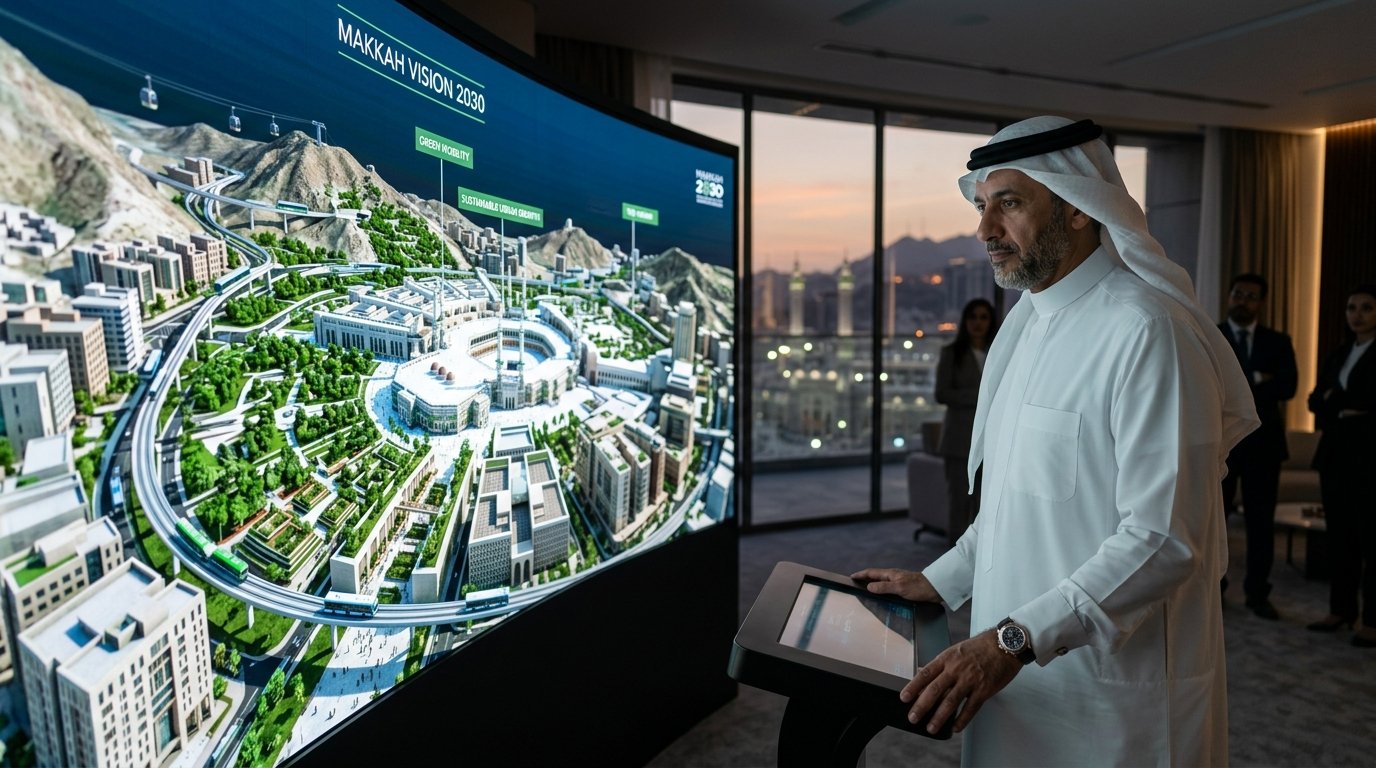 CEO looking at Makkah model 202607091814