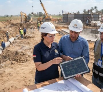 Engineers reviewing blueprints c… 202607121150 360x320