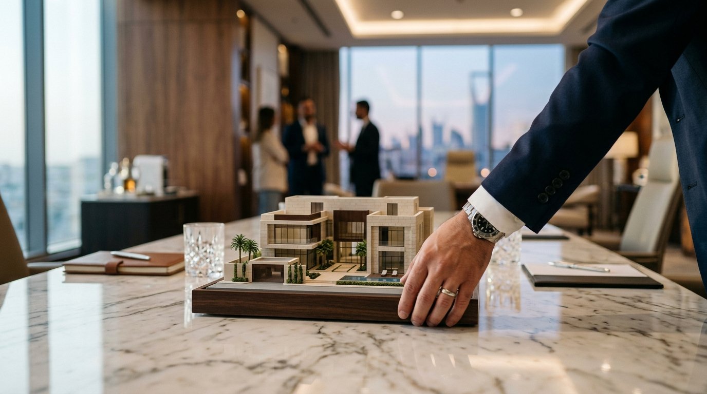 Hand placing architectural model 202607221823