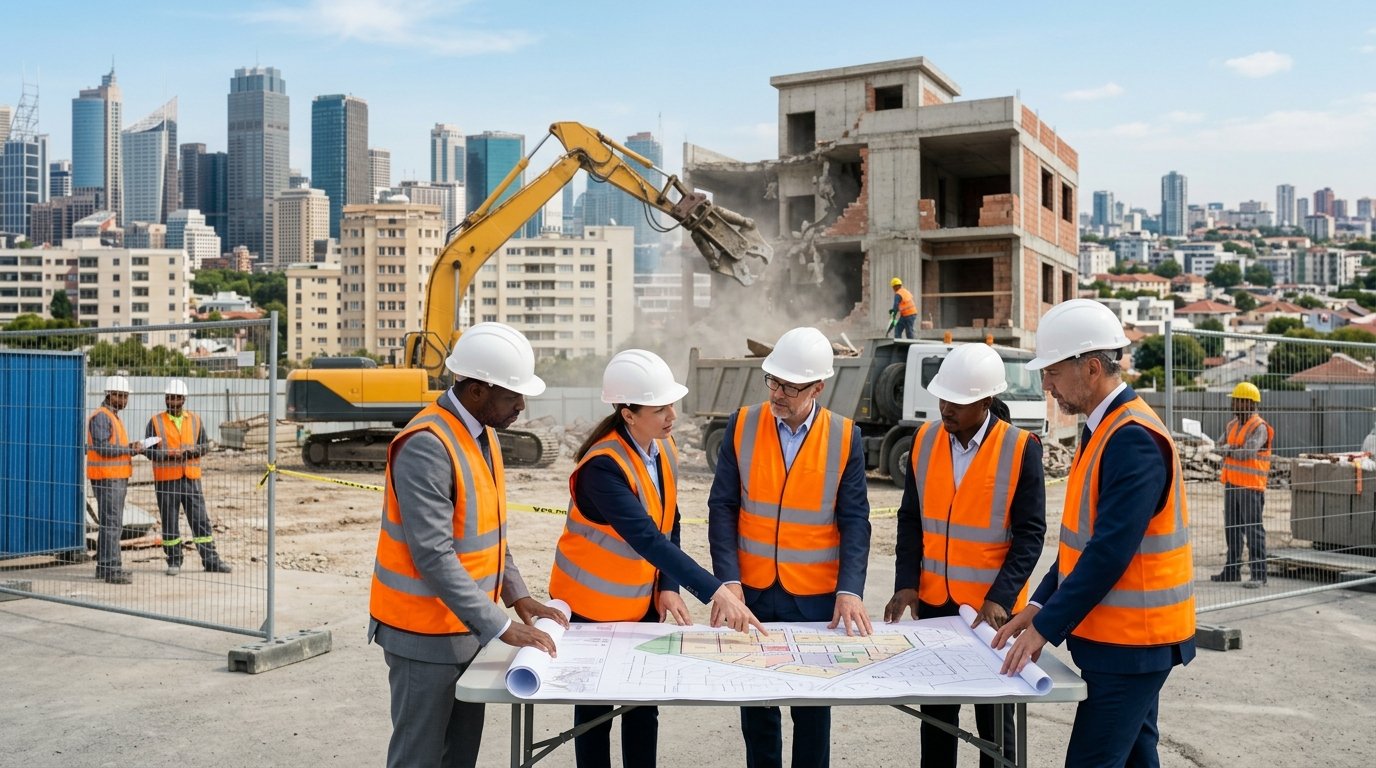 Officials with blueprints overse… 202607111700