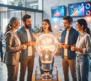 Team with lightbulb icons 2K 202607061335 360x320