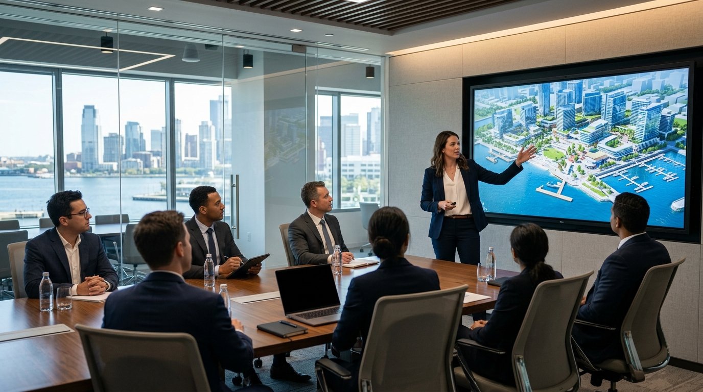 Architect presenting waterfront … 202608041243